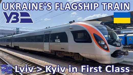 Ukraine's flagship train / UZ Intercity Plus first class from Lviv to Kyiv