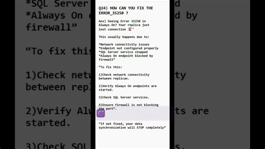 Q-24 | Error 35250 – Always On Connection LOST 😨 Fix This FAST | | DBA GUARDIANS