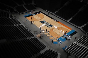 Fiserv Forum is ready for March Madness! Watch a time lapse as crews switch over the Bucks court around midnight and install the floor for the NCAA tournament by 4 a.m. More on the teams and times of the games in Milwaukee: https://bit.ly/fiservforummarchmadness | Milwaukee Journal Sentinel
