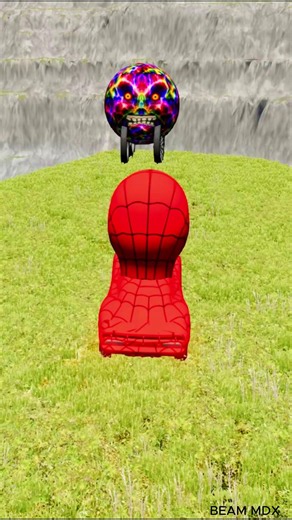 Small Spider vs Giant Lava Pit 😱 BeamNG drive #425 #beamng #beamngdrive #viral #short #shorts
