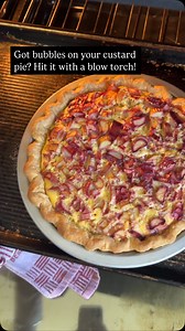 Necessary step? No. Super fun and any excuse to use your blow torch? Yes. Rhubarb custard pie is SO good and linked in my profile! https://cloudykitchen.com/blog/rhubarb-custard-pie/ | Cloudy Kitchen