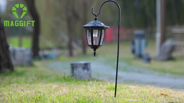 MAGGIFT 34 Inch Hanging Solar Lights Outdoor Waterproof Solar Garden Lights with 2 Shepherd Hooks Landscape Lighting for Lawn Patio Yard Pathway Driveway,2 Pack