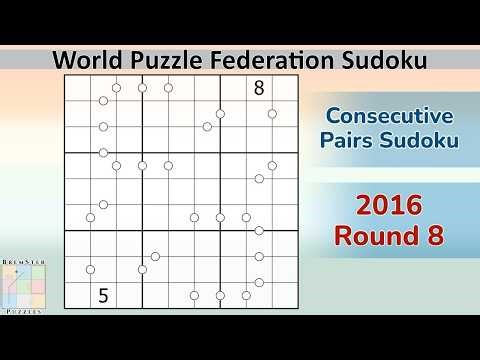 WPF Sudoku 2016 Round 8 - Consecutive Pairs Sudoku