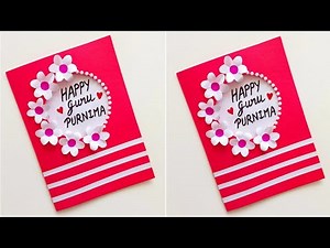 DIY How to make Happy Guru Purnima greeting card idea 2025 • Handmade card or gift for teacher