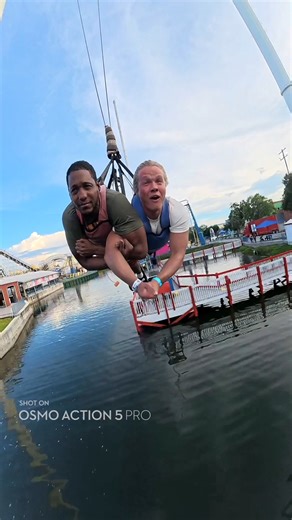 The faces say it all 😱🚀 Free-falling from the world's tallest skycoaster and capturing every thrilling moment with the #OsmoAction5Pro Use the DJI Mimo app to effortlessly remove the selfie stick, leaving just the adrenaline! 🎬IG: the_coaster_scoop #DJIOsmoAction5Pro #actioncamera #InvisiStick #skycoaster #Adrenaline | DJI