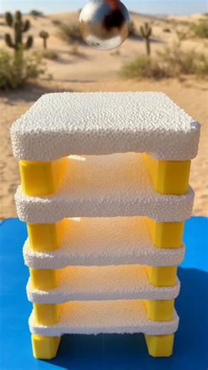 Hot Ball Melts Beaded Tower in the Desert