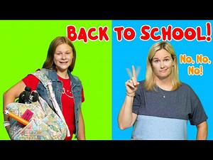 Assistant Decides what she needs to take Back to School - Videos For Kids