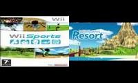 Mix of 2 videos from youtube : wii sports themes / both 1 and 2