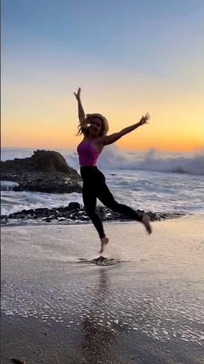 BTS Epic Ocean Sunset - Happy Yoga with Sarah Starr