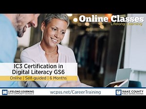 Career Training Certificates - IC3 Digital Literacy GS5