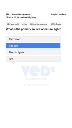 Primary Source of Natural Light Home Management Chapter 10