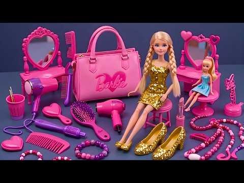 5 Minutes Satisfying with Unboxing Barbie Doll Pink Bedroom,Kitchen Collection Review Toys | ASMR 88