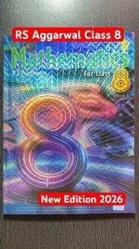 RS Aggarwal Class 8 Mathematics Book 1 2026 Edition Latest Edition of Maths for Class 8 Rs Aggarwal