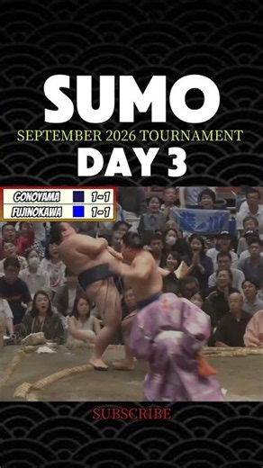 David vs Goliath Sumo!! | Gonoyama VS Fujinokawa | Day 3 September 2026 Tournament | AKI basho 2026
