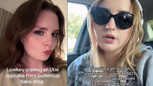 What Is The 'Girls With An Eyebrow Slit Can't Have A Ube Cupcake' Meme? The Viral 'Buttercup Bake Shop' TikTok Explained