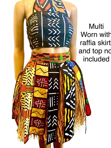 Handmade African Print Fringe Dance Skirt – Kente Style Fabric Fringe Skirt – Cultural Dance Costume – Statement Festival Skirt (skirt Only) - Etsy