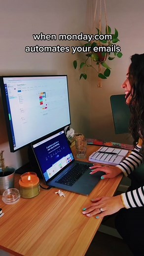 #ad This is officially my saving grace as a full time tech employee AND content creator 🥰 @mondaydotcom #contentcreator #automation #WorkOS #mondaydotcom #emailtips #organization