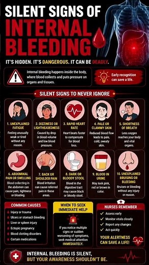 Silent Signs of Internal Bleeding 🩸 | Emergency Warning Signs Explained