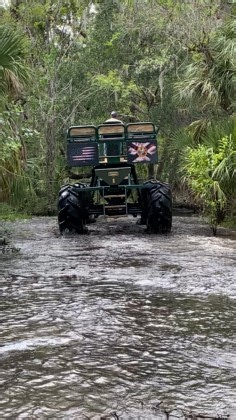 A swamp buggy is the ultimate off-road vehicle! With huge tires and a 12-foot elevation, the vantage point is 💥. Swamp buggy trips are safe and comfortable. Your experienced guide will give a personal one-on-one experience as he takes you on an adventure of a lifetime! https://bit.ly/3yIsPJ1 #swampbuggy #swamp #adventure #florida #visitflorida #swampride #gatortour | Peace River Charters LLC