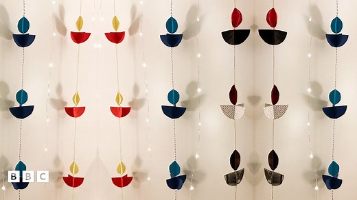 Make a paper diya for Diwali