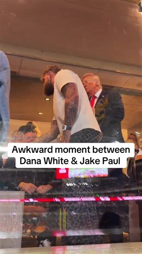 After years of going at each other online, Dana White & Jake Paul meet in person. #fightclub247 #boxing #jakepaul #champion #forthefans