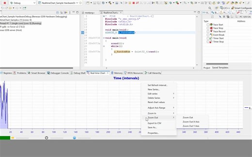 e² studio - 实时图表视图的应用