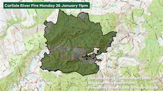 Here is an update from Colac Incident Controller Stephanie Ryan on the Otway Complex bushfires. This update includes information on: - How the Carlisle River fire broke containment lines and the work that has been done to fight the fire - That drinking water is available at Rex Norman Park in Gellibrand - The upcoming weather outlook - The ongoing patrol of the Kennedys Creek fire which remains contained. For more information please use the following link to view today's community meeting which 