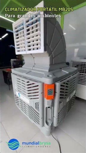 Climatizador de Ar Evaporativo Industrial MB20S Portátil | Até 200m² | Mundial Brysa