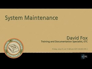 CUE 2017-System Maintenance