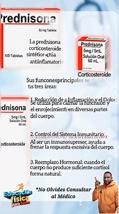 La Prednisona y Sus Usos Comunes ℹ️ * Para Fines Educativos ✅️ #education #healthylifestyle #fblifestyle #hardwork #viralpost | Educación física para todos.