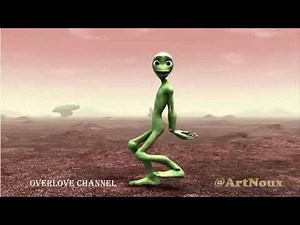 Alien tanzt auf dem mars