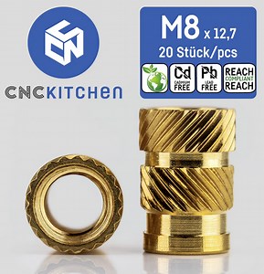 Inserts filetés - M8 standard 20 pcs | Imprimantes 3D Original Prusa par Joseph Prusa directement