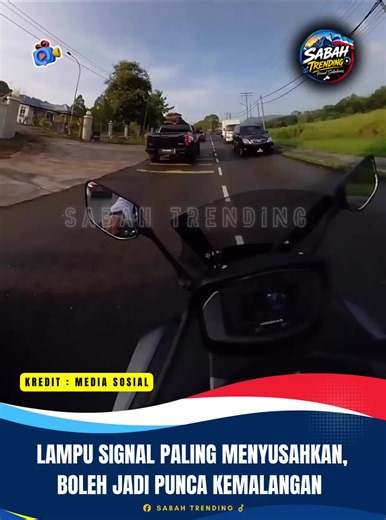 Tukarlah lampu signal tu. Jenis yang menyusahkan pengguna jalan raya lain, boleh jadi punca kemalangan. Peringatan juga buat semua.