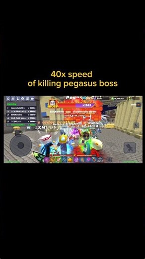 Killing Pegasus Boss At 40x Speed #phonk #blockmango