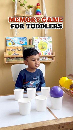 Brain boosting memory game for your kido⤵️ Visual memory is a vital skill that needs to be developed in the early years. This is a very simple visual memory game that you can play with your kido, that can help to boost reading skills, memory, recalling power, concentration and many more. 🔊Recommend age is 2.5years 🔊If you like to watch more such activities do follow @reeyansh_ad 👍LIKE | SAVE | SHARE #playathome #braindevelopment #earlylearning #playinspiration #playtolearn #playideasforkids #