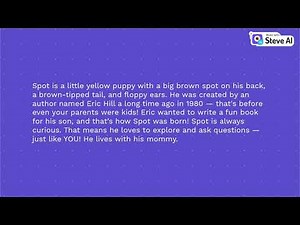 Story Time: Spot the Dog