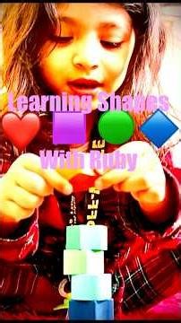 Learning Shapes With Ruby #shapes #fun #learning #toddler