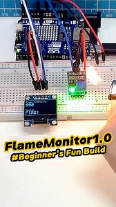11K views · 76 reactions | Build a Simple Fire Sensor with Arduino!#Arduino #FireDetection #FlameSensor #STEMProjects #DIYElectronics #TechTutorial #ArduinoBeginner #SafetyTech #OLEDDisplay #MakersCommunity | SunFounder OpenSource | Facebook