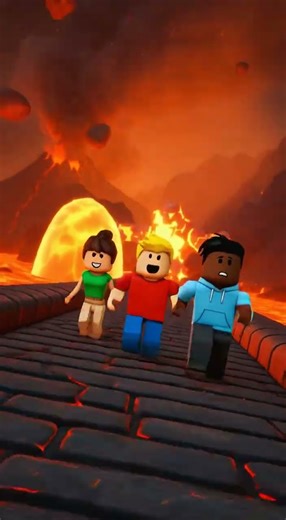 ROBLOX LAVA ADVENTURE I BLOCKY ADVENTURE #robloxrp #floorislavachallenge