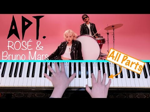 APT. ROSÉ & Bruno Mars Piano tutorial [chords accompaniment]