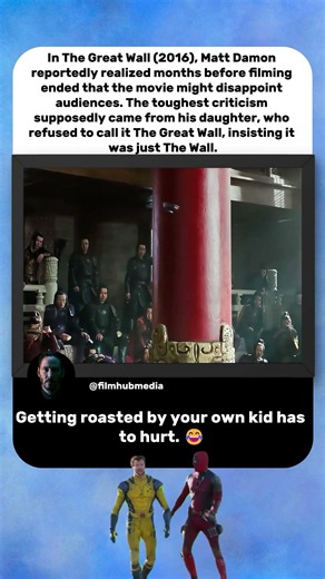 The Great Wall (2016) Matt Damon Got Roasted by His Own Daughter 😂