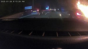 50K views · 80 reactions | Dashcam footage has been sent in from a driver who saw the horrific vehicle fire on the M4 last night between Junction 11 and 12. Credit: Ollie Vass | The Reading Chronicle | Facebook