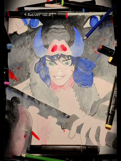 Inosuke Hashibira drawing | Kimetsu no Yaiba #art #inosuke #demonslayer #shorts