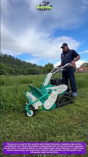 Powerful Walk-Behind Flail Mower | Fast Grass Cutting Machine for Modern Farming