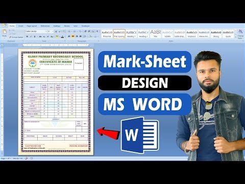 How to Make Marksheet in MS Word | Automatic Marksheet Design Tutorial in Hindi 2025
