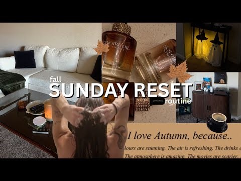 SUNDAY RESET | cozy fall apartment deep clean, everything shower, + more