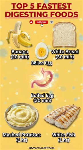 Top 5 Fastest Digesting Foods You Must Eat Daily! 🌿 Boost Digestion Naturally & Feel Light