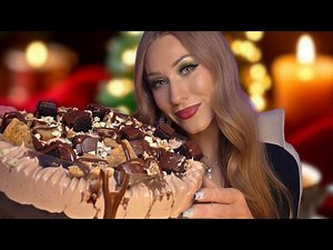 ASMR | Chocolate OVERLOAD Mousse Cake 🍰🍪🍫 | Twelve Days Of Mukbang 🎄