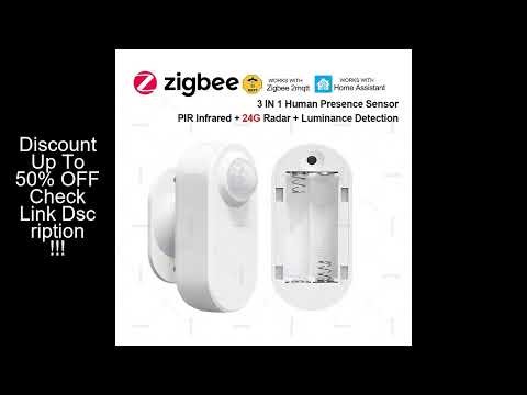 24G Zigbee Human Presence Sensor MmWave Radar Detector With PIR Motion Luminance Sensor Battery Powe