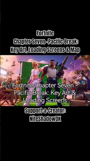 Fortnite Chapter Seven -Pacific Break: Key Art, Loading Screens & Map